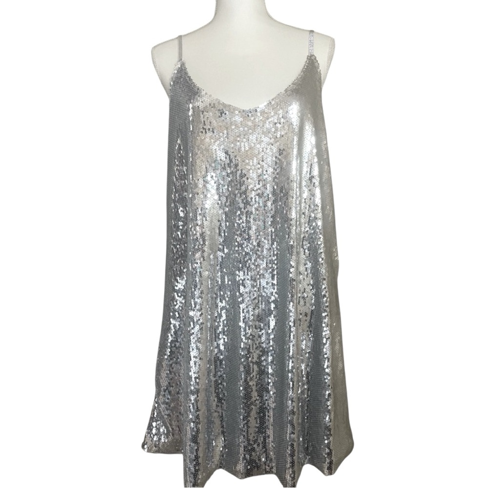 Boutique Dress- Silver Sequin Dress